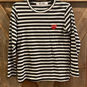 Comme des garçons PLAY striped long sleeve
